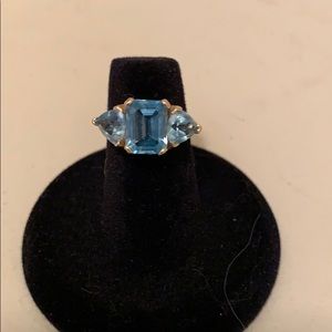 Blue topaz ring